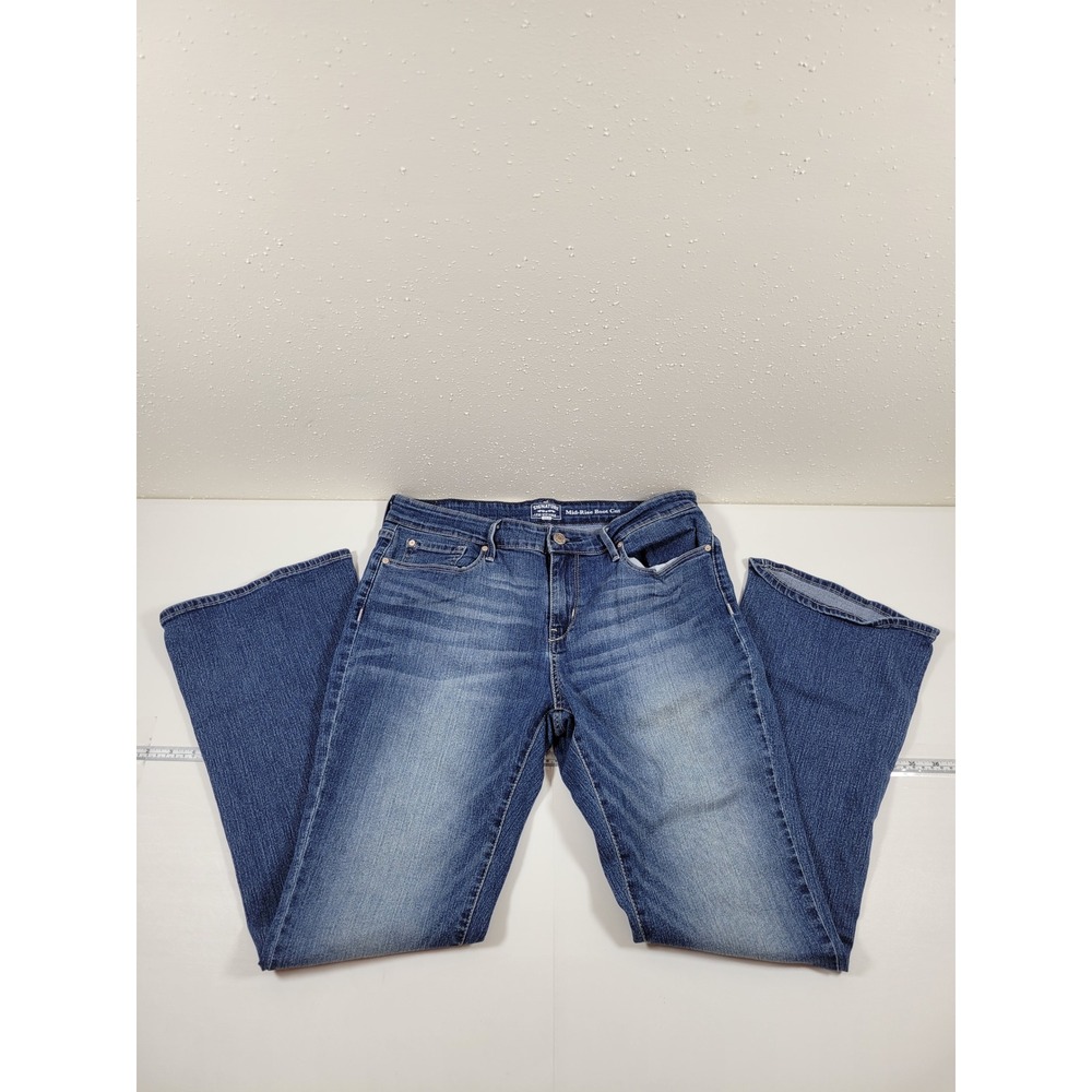 Signature Levi Strauss Bootcut Jeans Women 14M Blue Excellent Mid-Rise Stretch